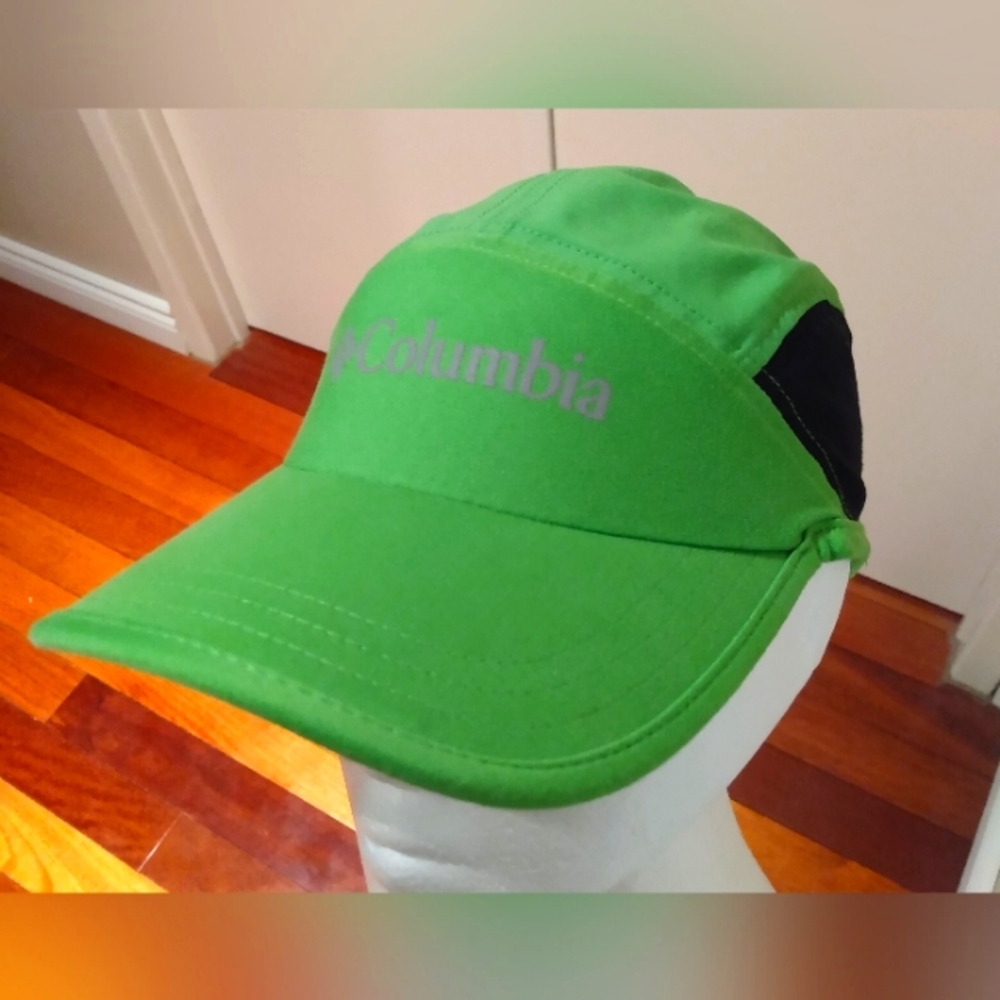 Columbia 5 Panel Floppy Cycling Sport Neon Green Adjustable Men's Nylon Cap Hat